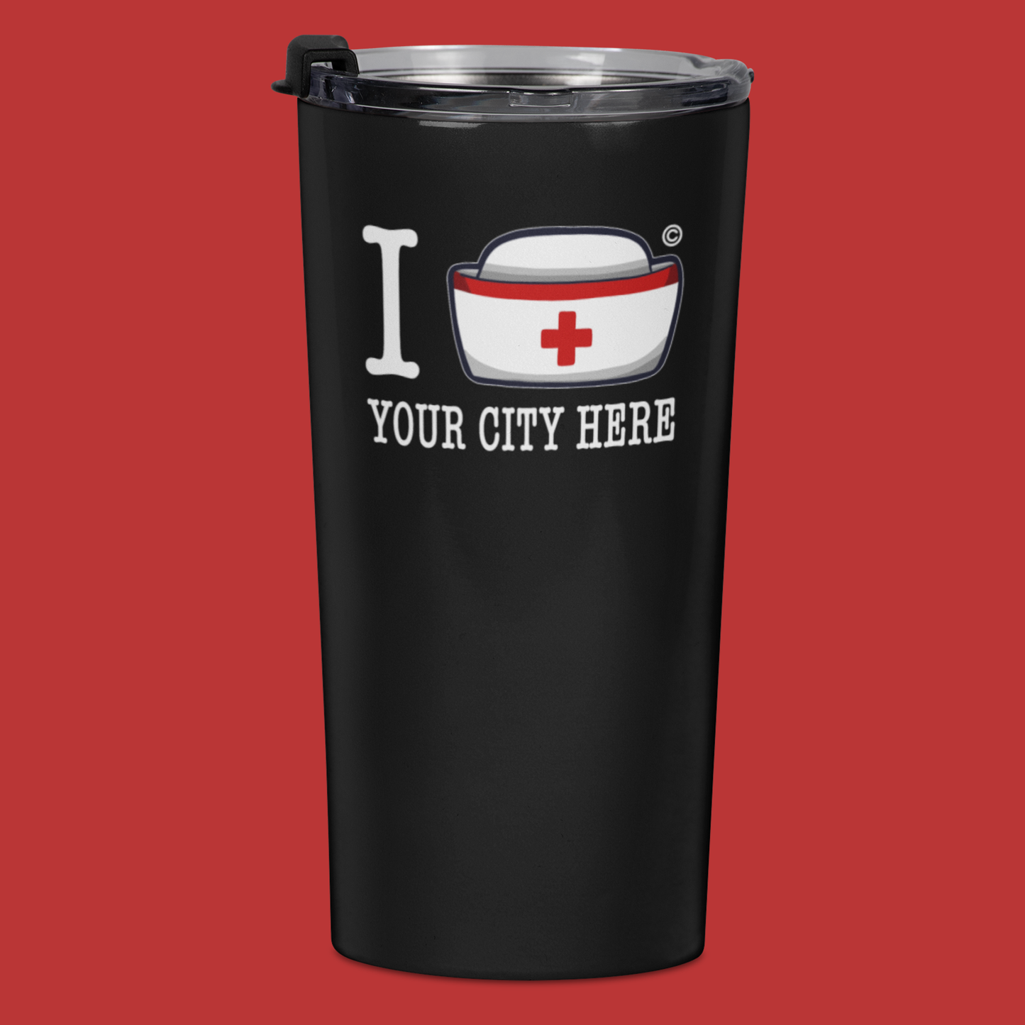I Nurse Travel Mug (black)