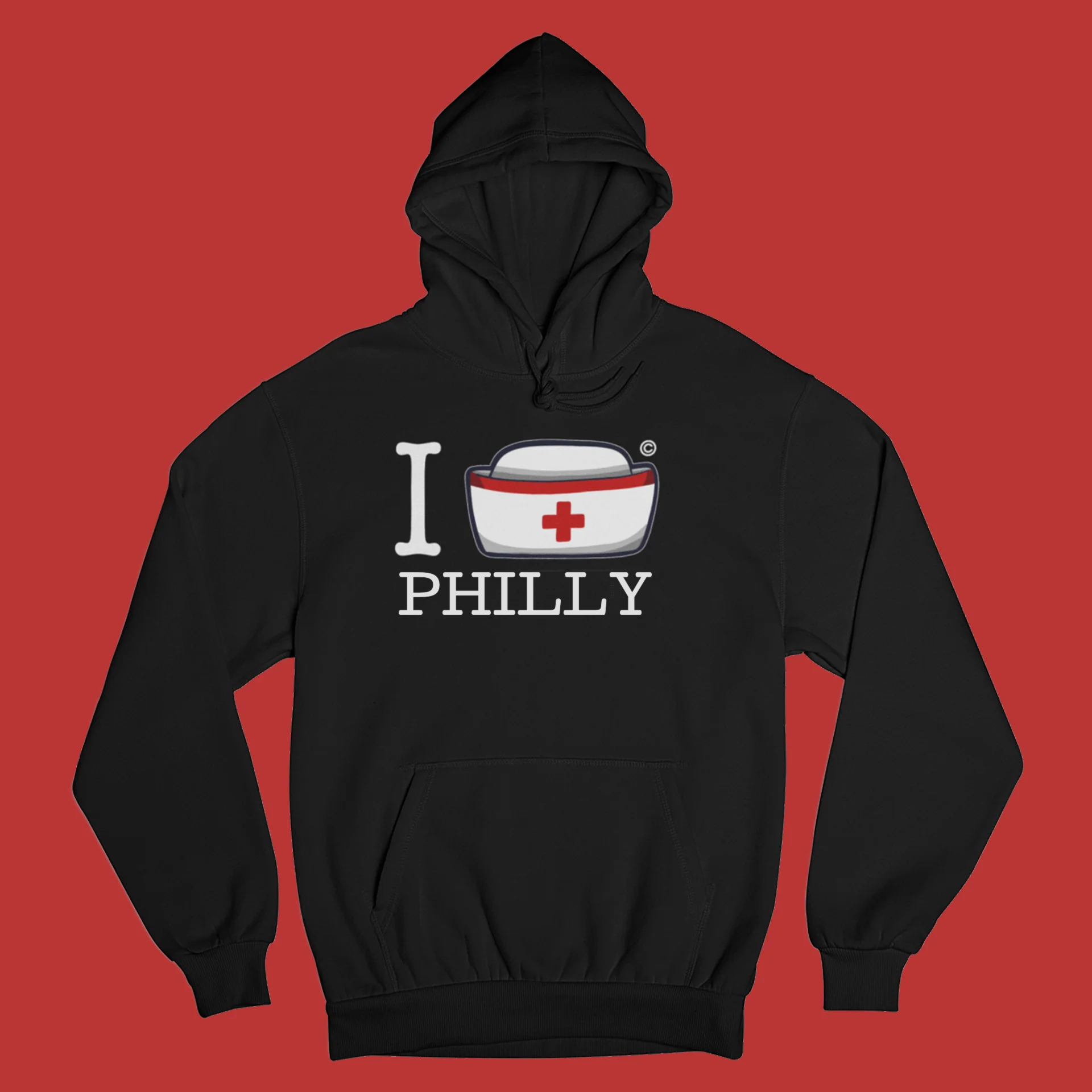 I Nurse Philly black hoodie