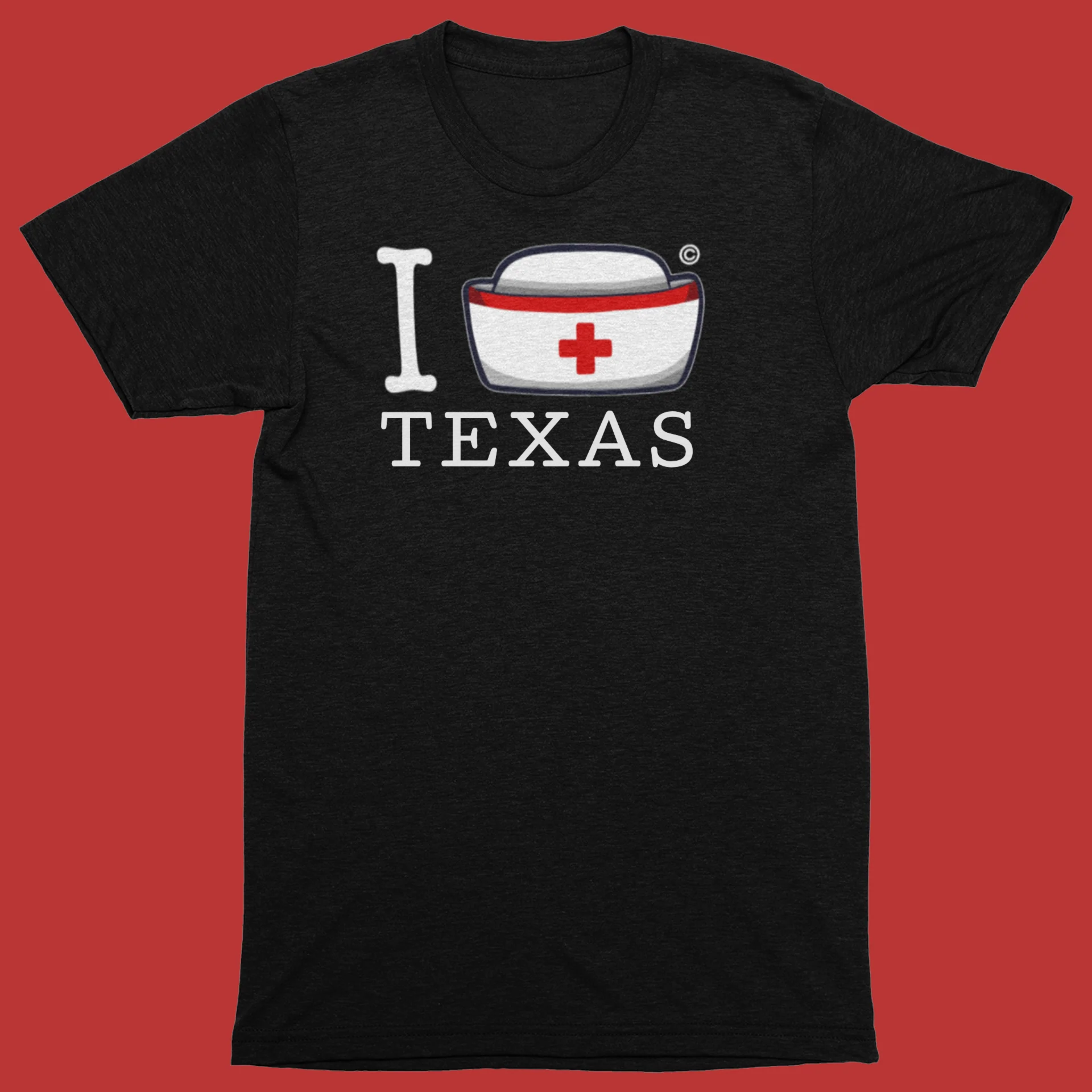 I Nurse Texas black t-shirt