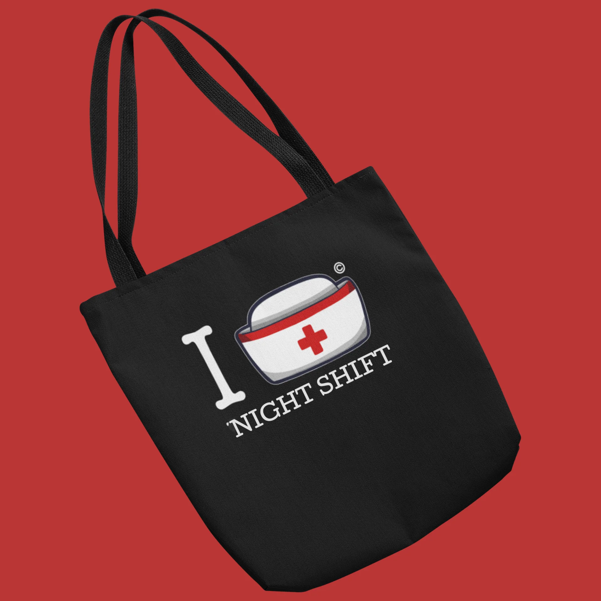 I Nurse Night Shift black tote bag