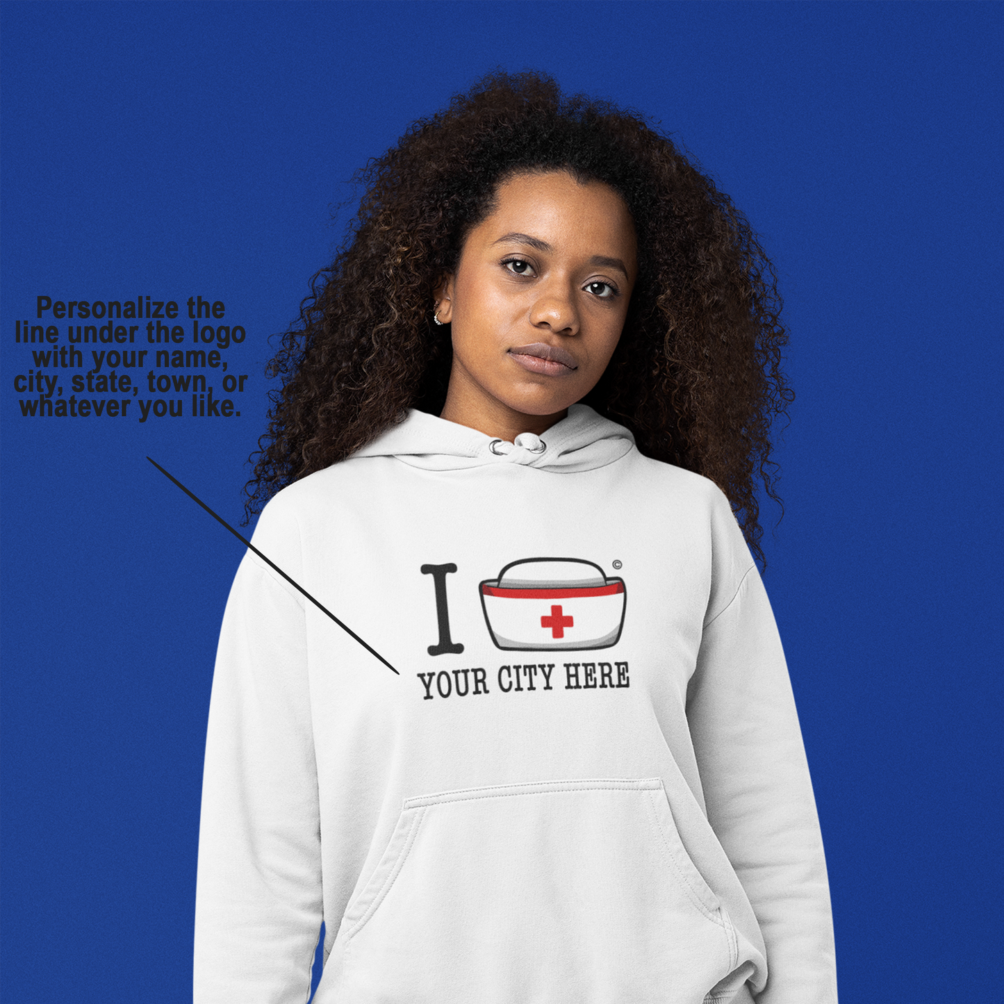 I Nurse Hoodie (white)